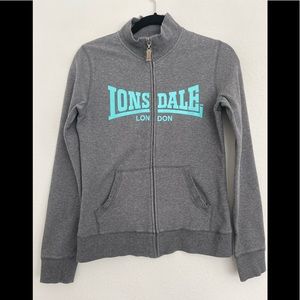 LONSDALE LONDON ZIP FRONT SWEATSHIRT U.S. S